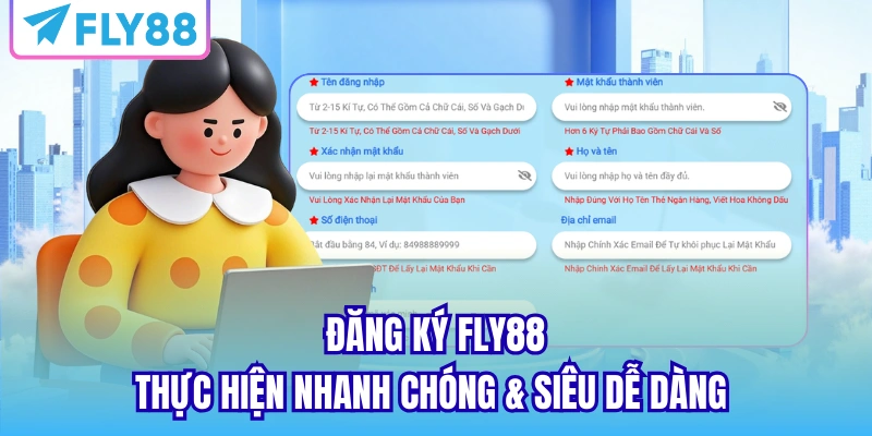 Đăng ký FLY88 thực hiện nhanh chóng & siêu dễ dàng 